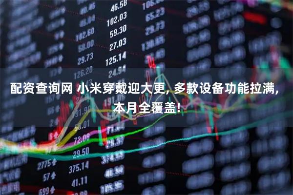 配资查询网 小米穿戴迎大更, 多款设备功能拉满, 本月全覆盖!