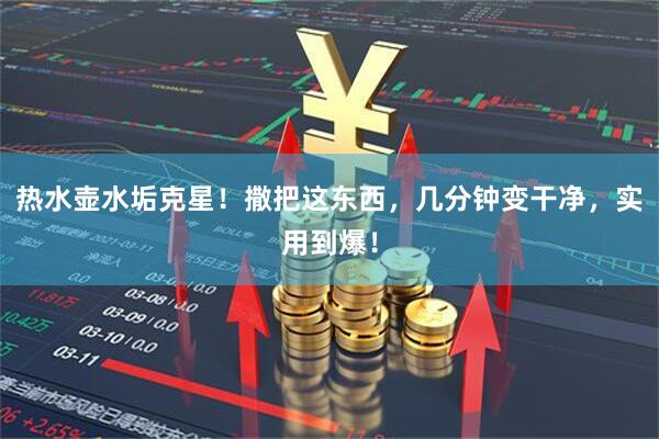 热水壶水垢克星！撒把这东西，几分钟变干净，实用到爆！